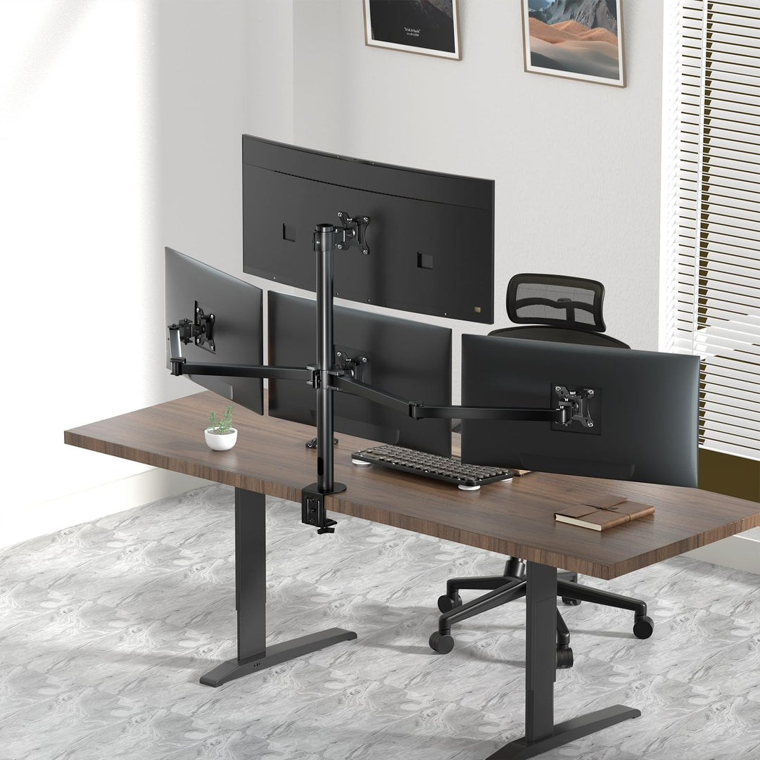 Monitor-Tischhalterung 4-fach 17-32 Zoll Stahl höhenverstellbar VESA 75/100 - Bild 7