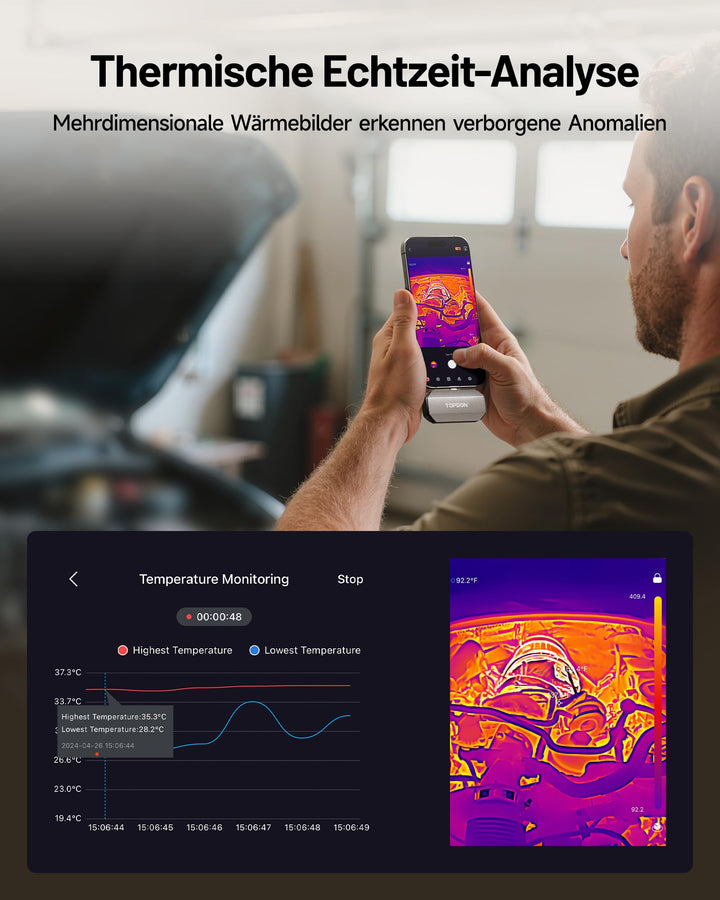 Wärmebildkamera USB-C 512×384 für iPhone Android Windows - Bild 7