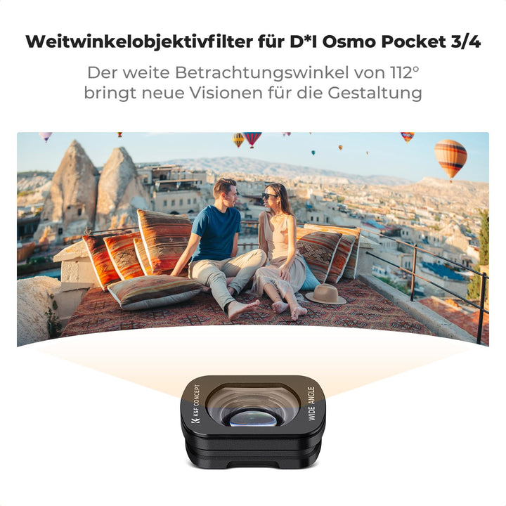 Filterset für DJI Osmo Pocket 3/4 Magnetisch ND2-32 CPL Black Mist Weitwinkel - Bild 6