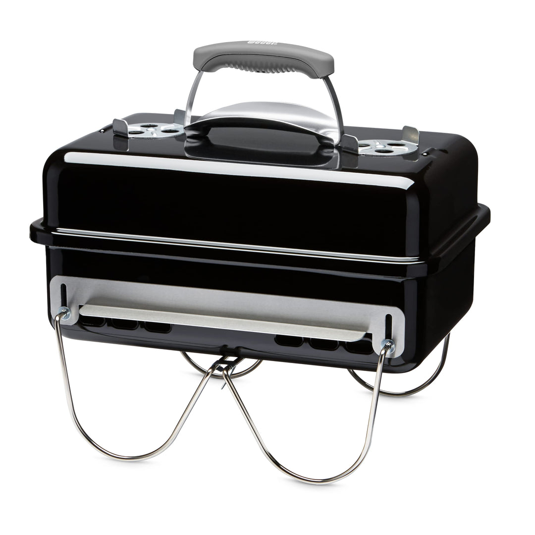 Holzkohlegrill klappbar für Camping 47x24cm Stahl porzellanemailliert