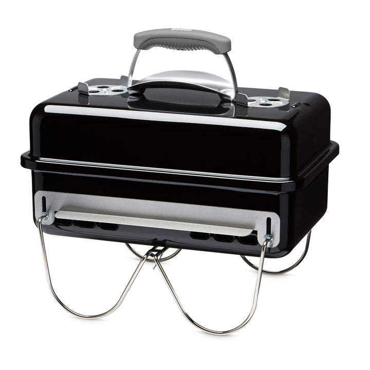 Holzkohlegrill klappbar für Camping 47x24cm Stahl porzellanemailliert