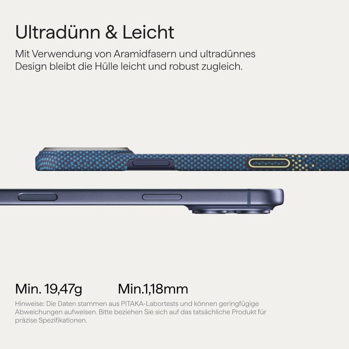 iPhone 17 Pro Max Hülle Aramidfaser MagSafe 1,18mm Milchstrasse - Bild 3