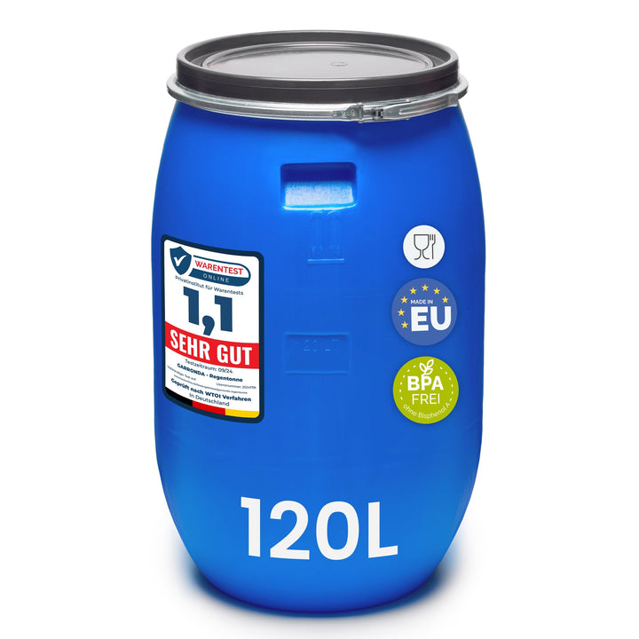 Weithalsfass 120L HDPE Lebensmittelecht für Wasser, Futter &amp; Gärung