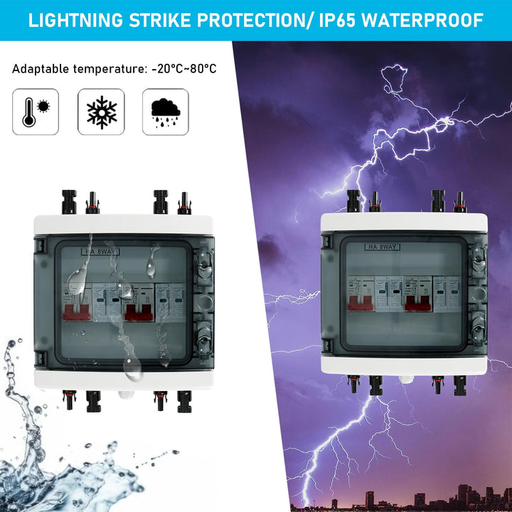 Überspannungsschutz Photovoltaik 2-in-2-out DC1000V 40A IP65 - Bild 2
