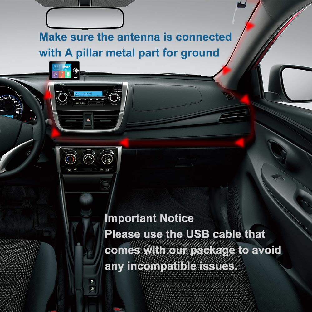 DAB+ Adapter Autoradio mit 2,8" LCD Display Bluetooth FM-Sender - Bild 4