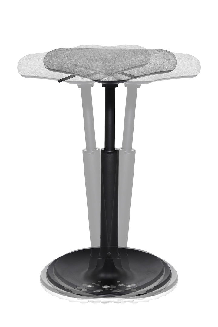 Sitzhocker ergonomisch mit Triangel-Sitz höhenverstellbar hellgrau - Bild 4