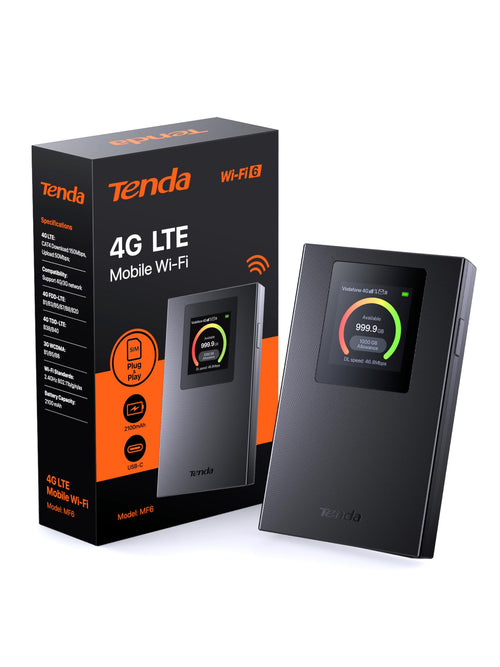 Mobiler 4G LTE WLAN Router WiFi 6 mit Farb-LCD 2100mAh Akku