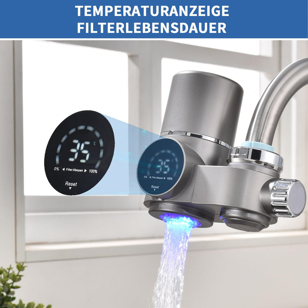 Wasserhahnfilter mit LED-Anzeige UV-Licht Aktivkohle Trinkwasser - Bild 6