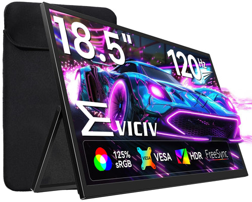 Portabler Monitor 18,5 Zoll 120Hz FreeSync 1080P mit Schutzhülle