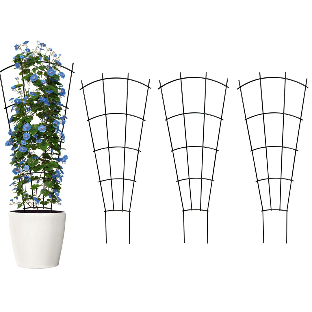 Rankgitter Metall Fächerform 109x43 cm 4er-Set für Garten