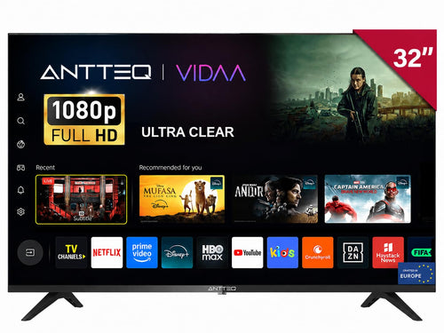 Smart TV 32 Zoll Full HD 1080p VIDAA randlos mit Hotelmodus