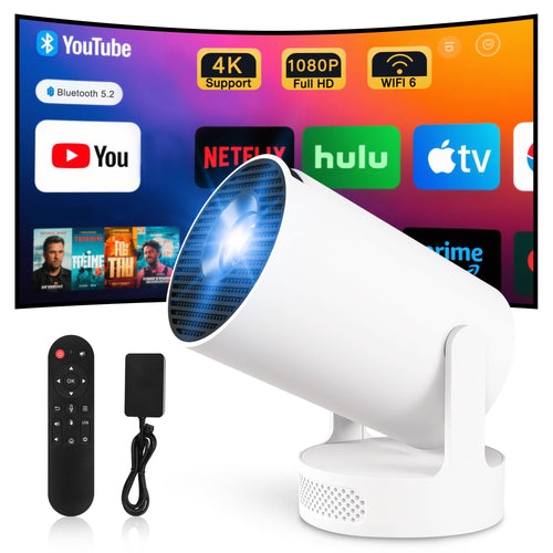 Mini Beamer 720p HD WiFi6 Android 11 mit Autofokus fürs Heimkino