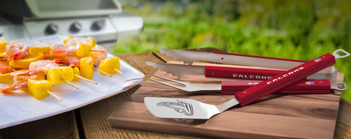 Grillset Atlanta Falcons NFL 3-teilig Edelstahl mit Team-Logo - Bild 2