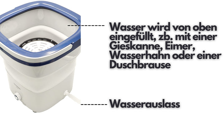 Faltbare Miniwaschmaschine 1,5 kg 135 W für Camping und Reise - Bild 6