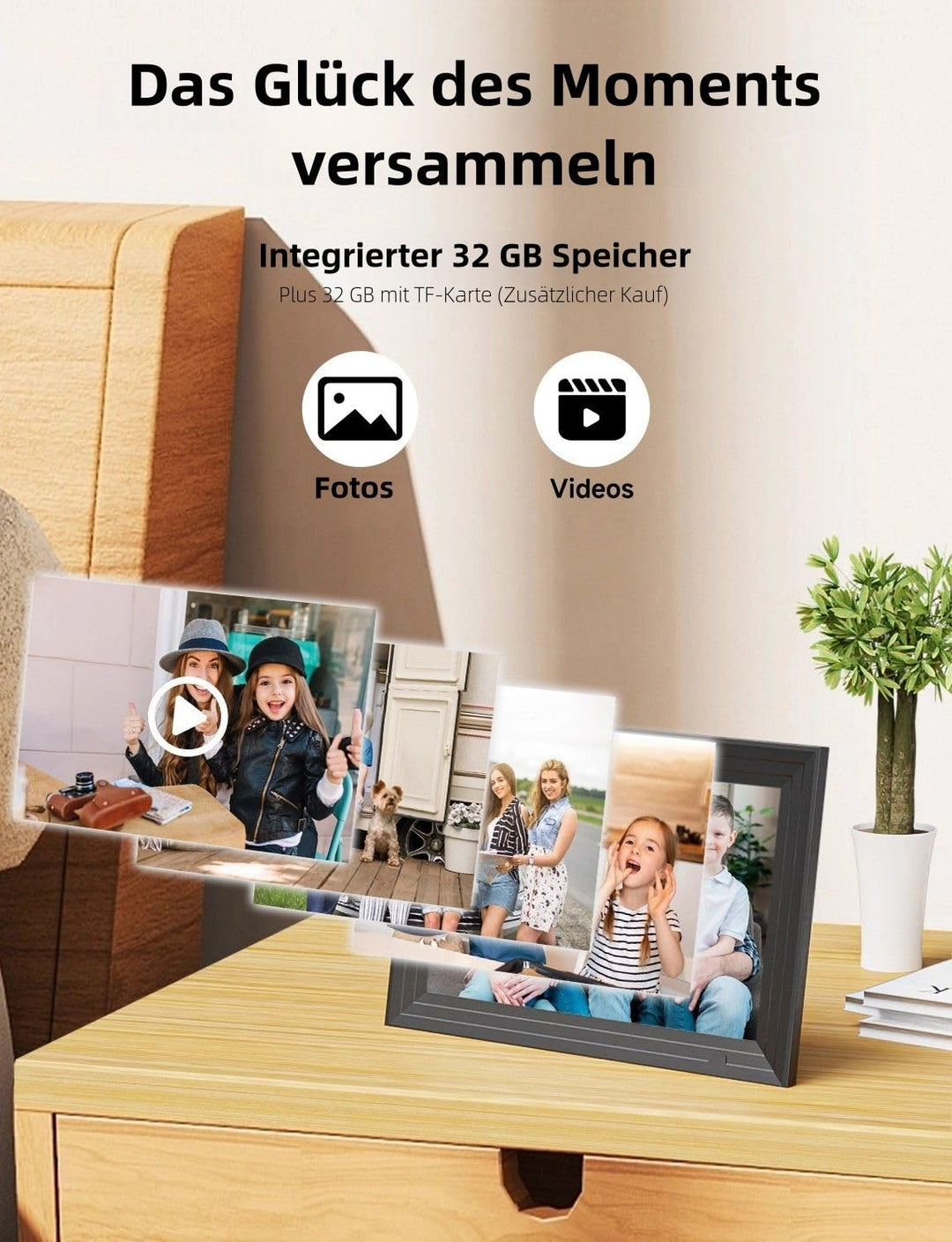 Digitaler Bilderrahmen WLAN 10,1 Zoll IPS 32GB Touchscreen - Bild 2
