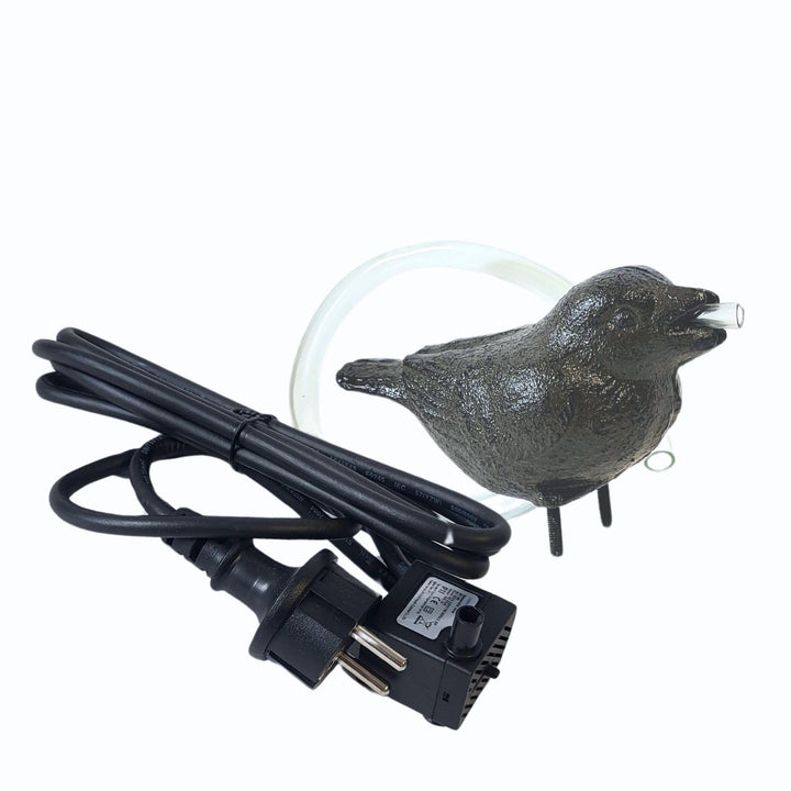 Wasserspeier Spatz Gusseisen mit Pumpe für Miniteich und Teich - Bild 6