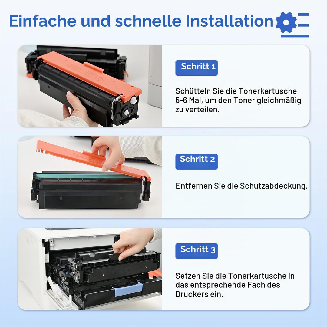 Toner-Set 4-farbig Canon 045H kompatibel Schwarz Cyan Magenta Gelb - Bild 7