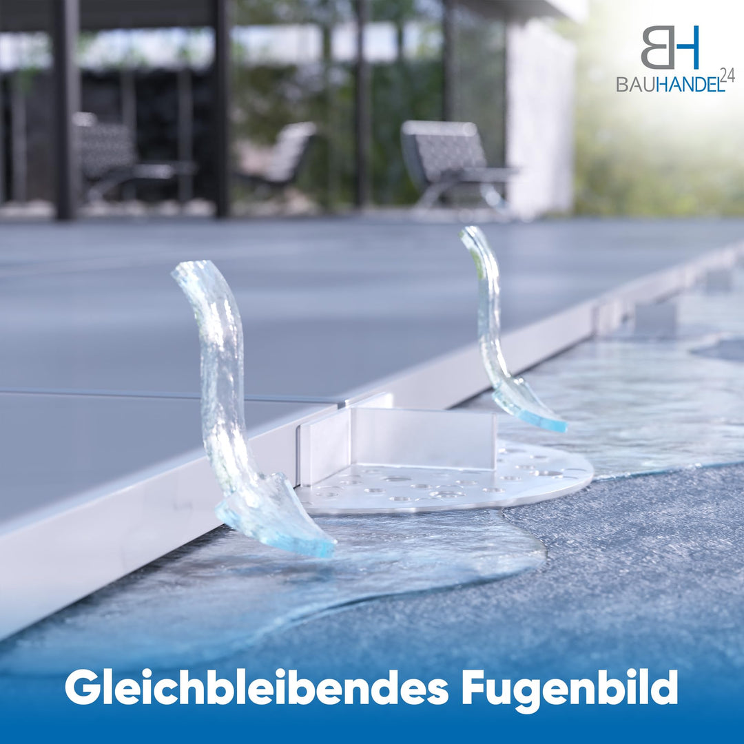 Fugenkreuze 3mm Terrassenplatten 100er-Set mit Teller Transparent - Bild 6