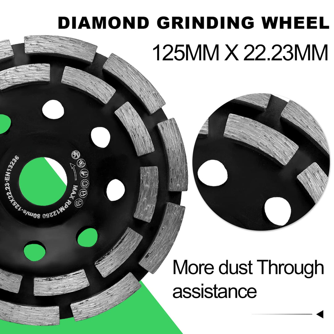 Absaughaube Winkelschleifer 115/125 mm mit Diamantschleiftopf 125 mm - Bild 2