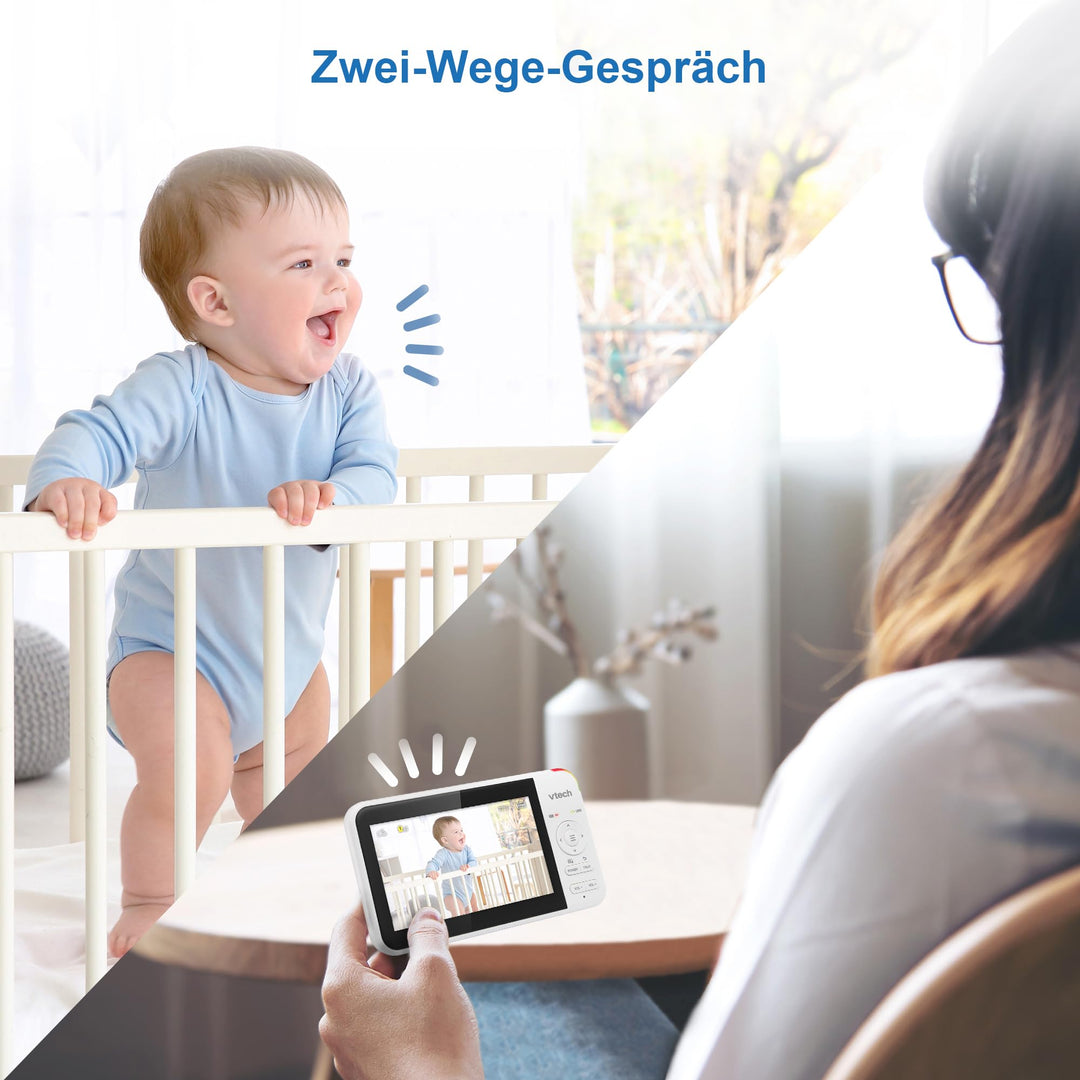 Babymonitor mit 5" LCD-Display, Kamera, Nachtsicht und 300m Reichweite - Bild 8