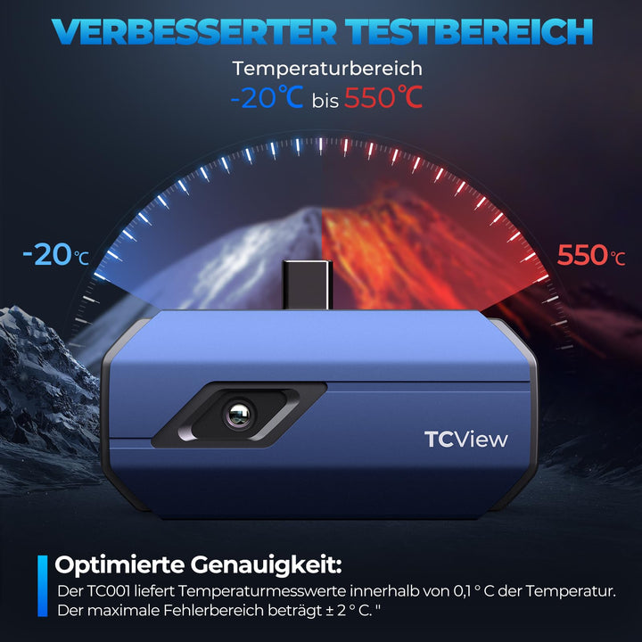 Wärmebildkamera Android USB-C 512x384 TISR -20 bis 550°C - Bild 4