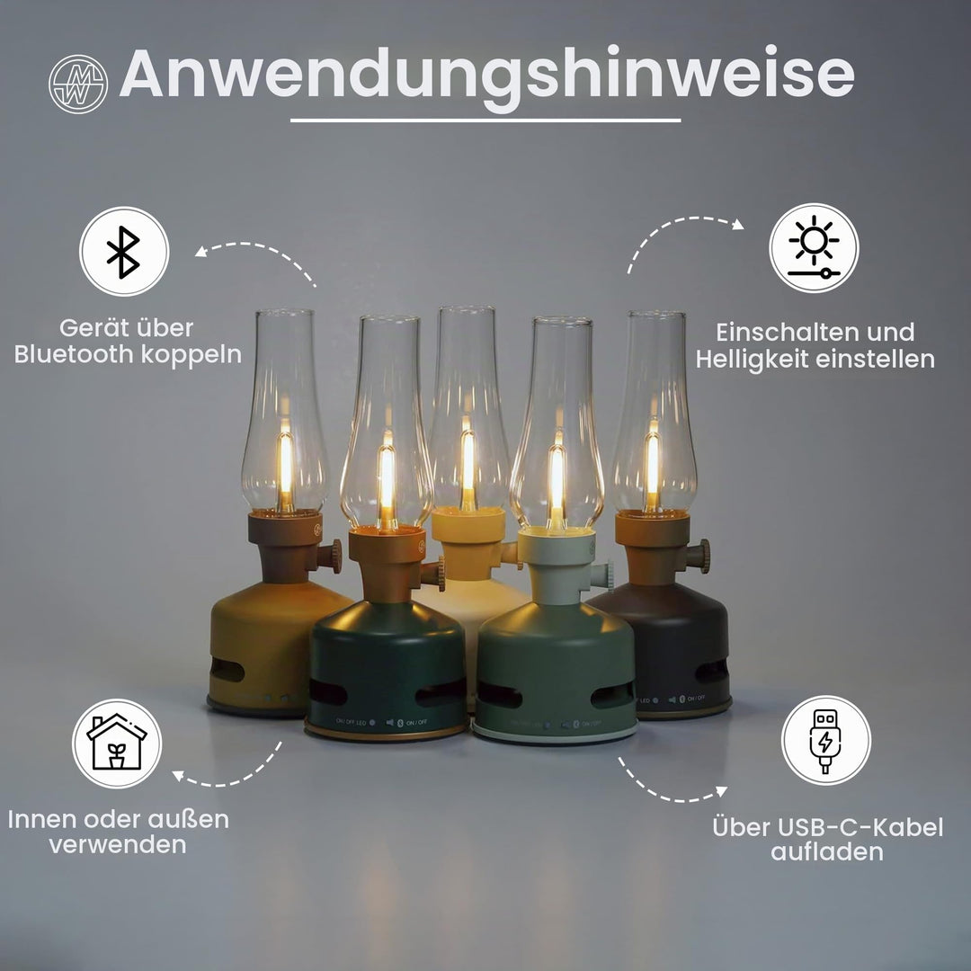 LED-Leuchte mit Bluetooth-Lautsprecher Corn-Gold Outdoor dimmbar - Bild 3