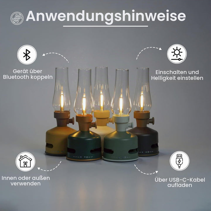 LED-Leuchte mit Bluetooth-Lautsprecher Corn-Gold Outdoor dimmbar - Bild 3