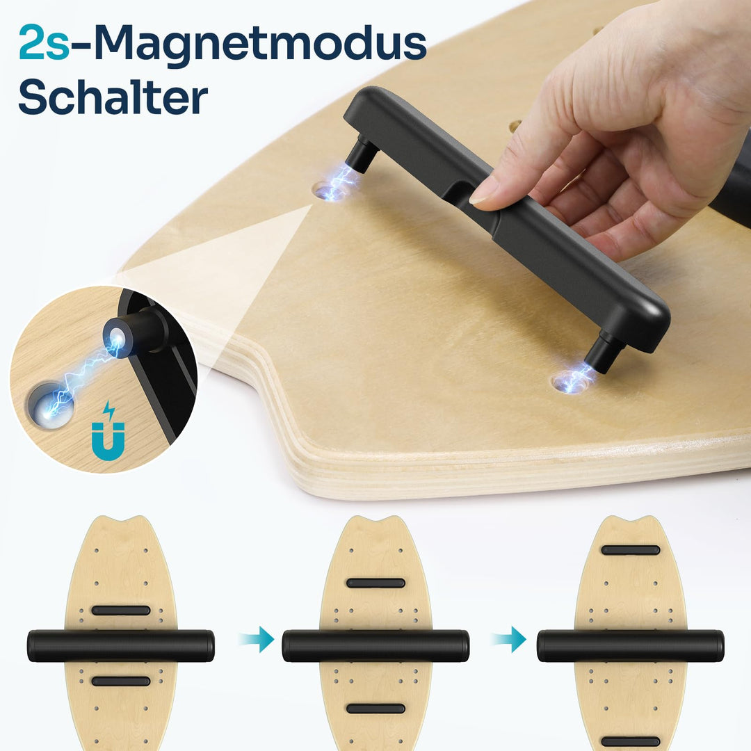 Balance Board Holz 2-in-1 mit Rolle und Ball für Kinder und Erwachsene - Bild 5