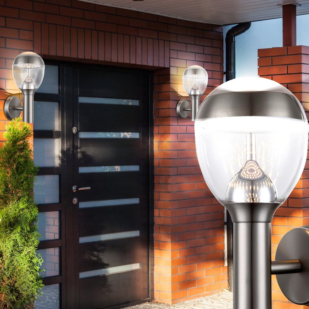 Wandleuchte Aussen LED 11W Edelstahl dunkelgrau IP-Schutz Garten - Bild 7