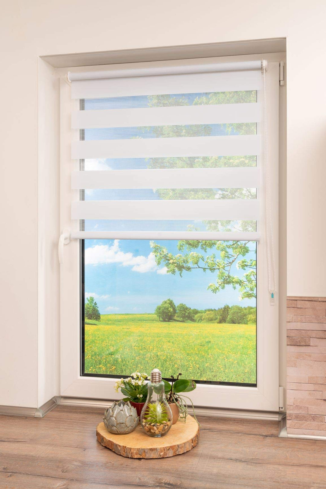 Doppelrollo Klemmfix ohne Bohren Lichtschutz Weiss 110x150 cm - Bild 5