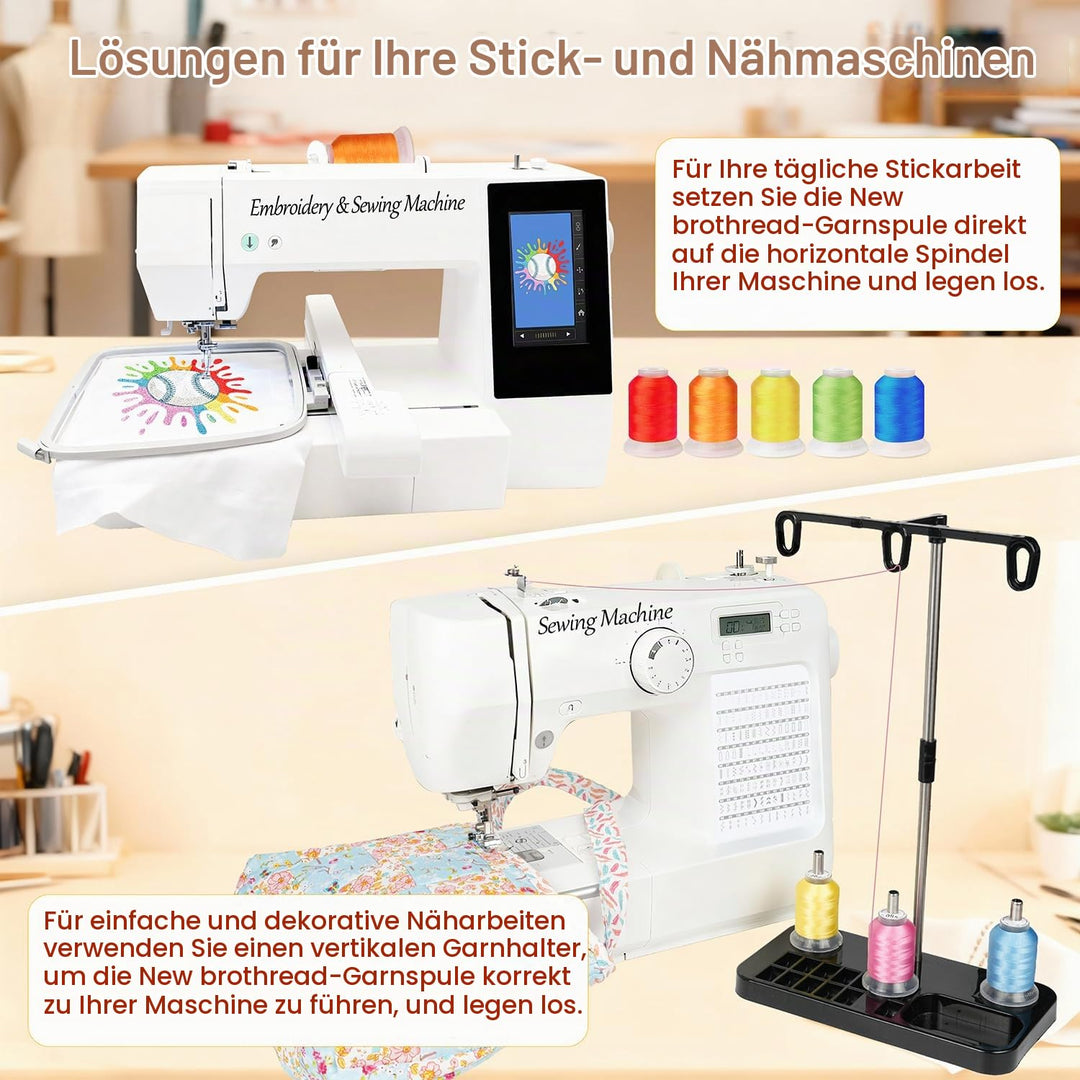 Stickgarn Polyester 40 Farben Set 500m je Spule Gewicht 40wt - Bild 6