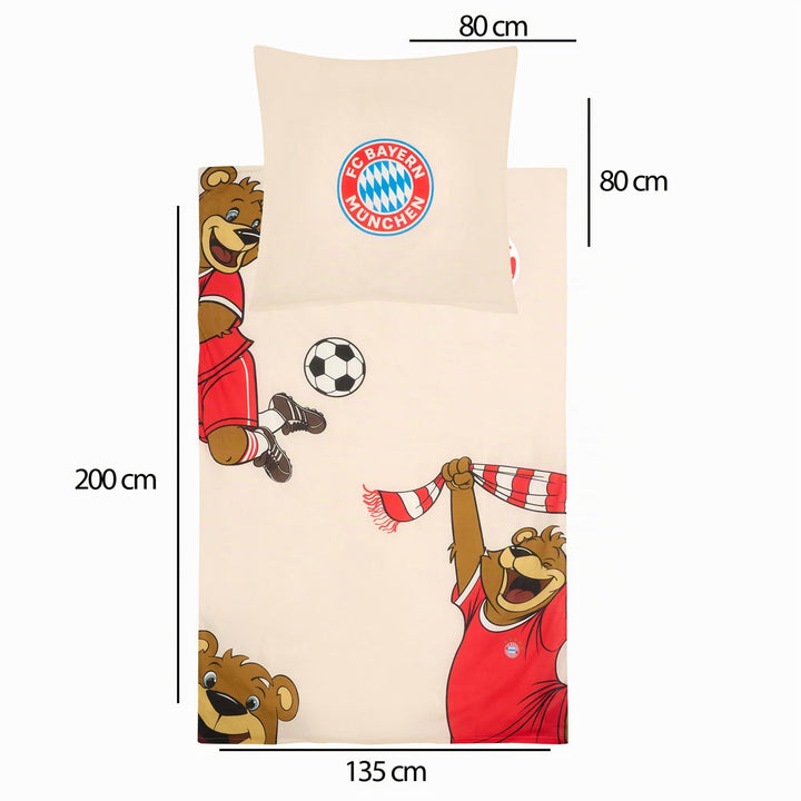 FC Bayern München Bettwäsche Berni 135x200 cm Baumwolle 2-teilig - Bild 2