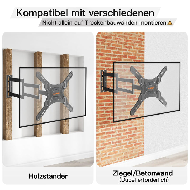 TV Wandhalterung 950mm langer Arm schwenkbar für 26-65 Zoll - Bild 10