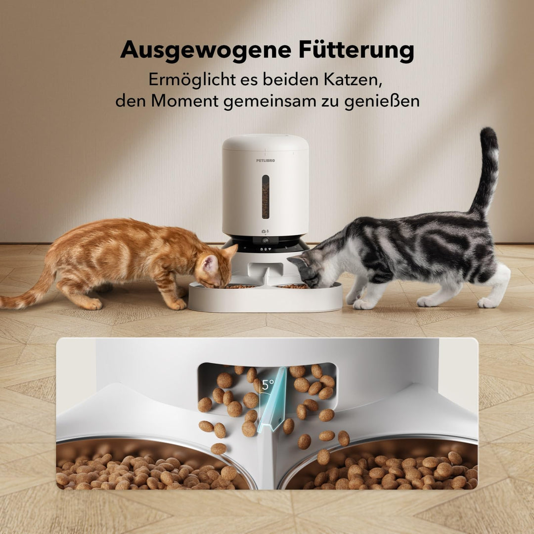Futterautomat Katze Hund 5L 2 Näpfe 1080P Kamera 5G WiFi App - Bild 7