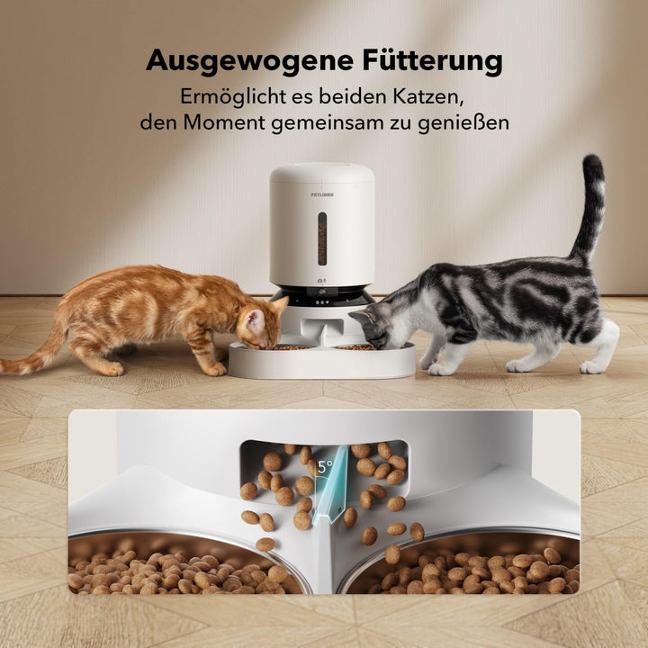 Futterautomat Katze Hund 5L 2 Näpfe 1080P Kamera 5G WiFi App - Bild 7