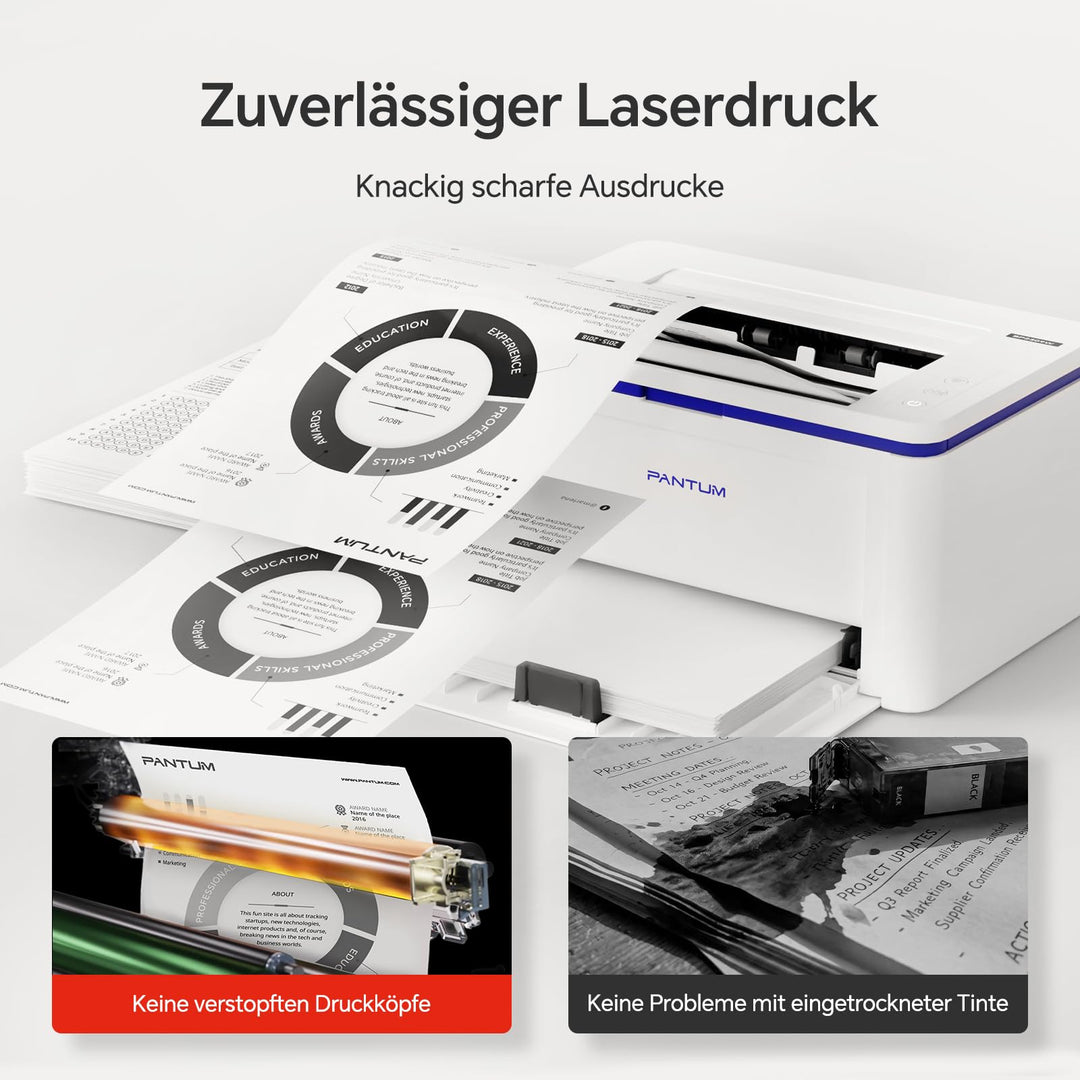 Laserdrucker SW WLAN AirPrint 20ppm mit Startertoner 500 Seiten - Bild 2