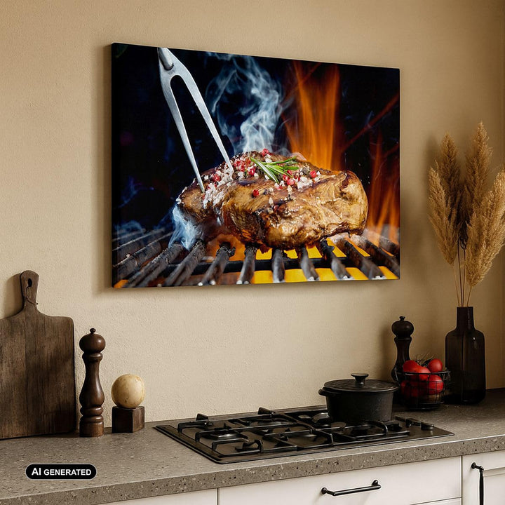Leinwandbild Küche 100x70 cm Gastronomie-Motiv Canvas-Druck - Bild 3