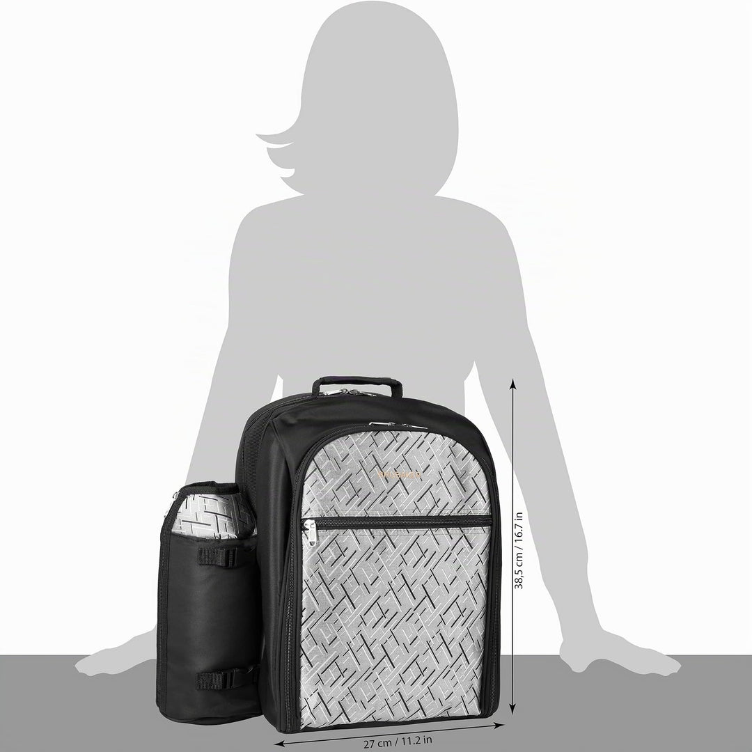 Picknickrucksack 4 Personen mit Kühlfach und Iso-Flaschenhalter - Bild 9