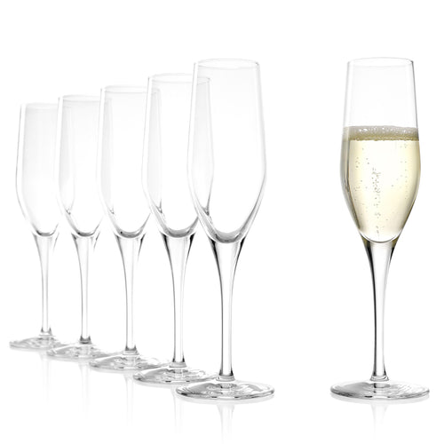 Sektgläser Kristallglas 175 ml 6er-Set spülmaschinenfest