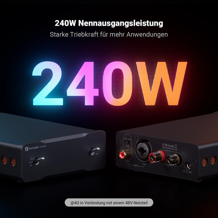 Mono Leistungsverstärker Class D TPA3255 240W mit XLR/RCA HiFi - Bild 3