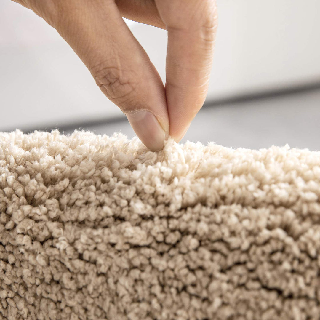 Badematte rutschfest Mikrofaser waschbar Beige 70x120 cm - Bild 6