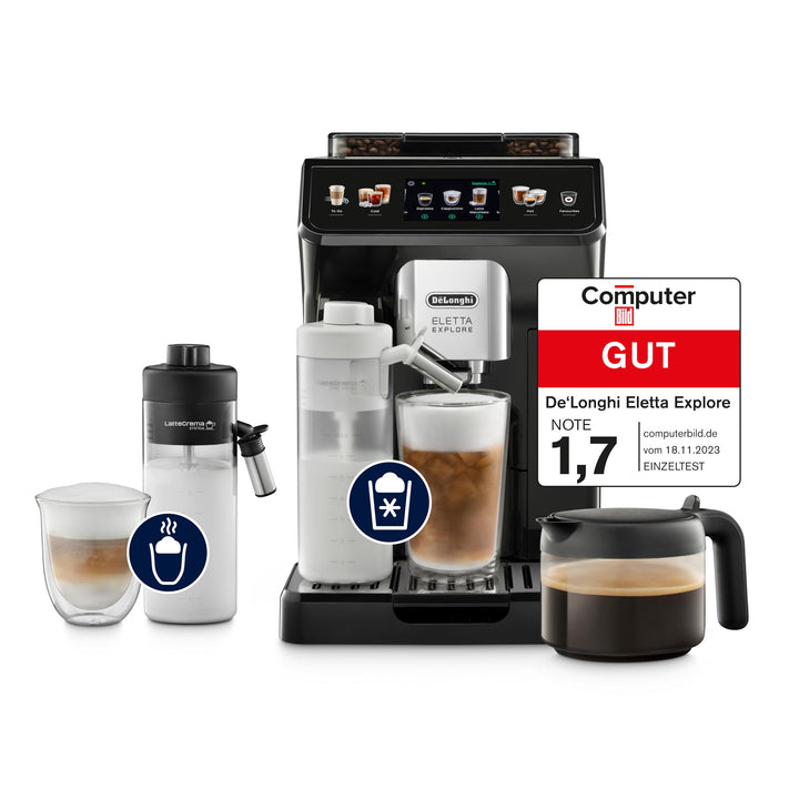 Kaffeevollautomat 40+ Getränke heiss &amp; kalt TFT-Display 4 Profile