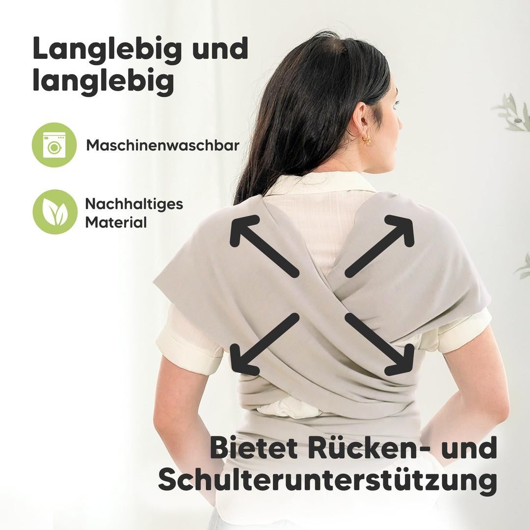 Babytrage-Tuch ab Geburt Elastisch Atmungsaktiv IHDI-zertifiziert - Bild 5