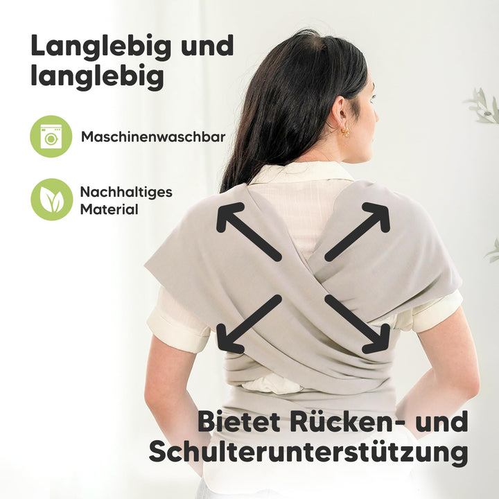 Babytrage-Tuch ab Geburt Elastisch Atmungsaktiv IHDI-zertifiziert - Bild 5