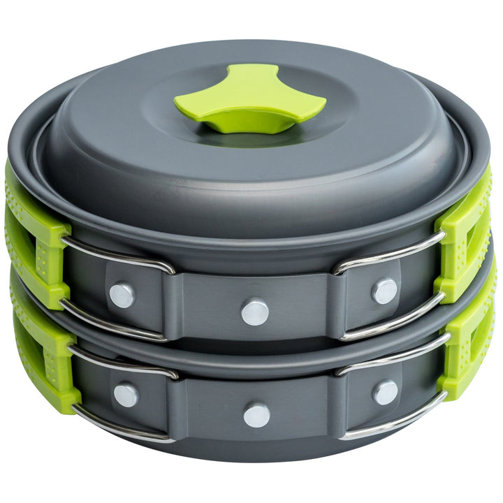 Camping Kochgeschirr Set 10-teilig Aluminium 1L für Wandern