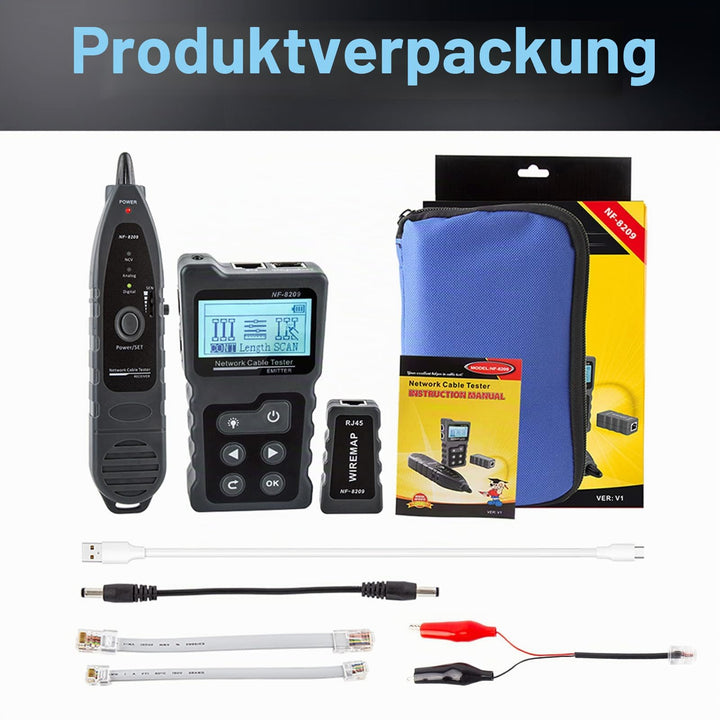 Netzwerkkabel-Tester mit PoE-Prüfung LAN CAT5 CAT6 Längentest bis 200m - Bild 8