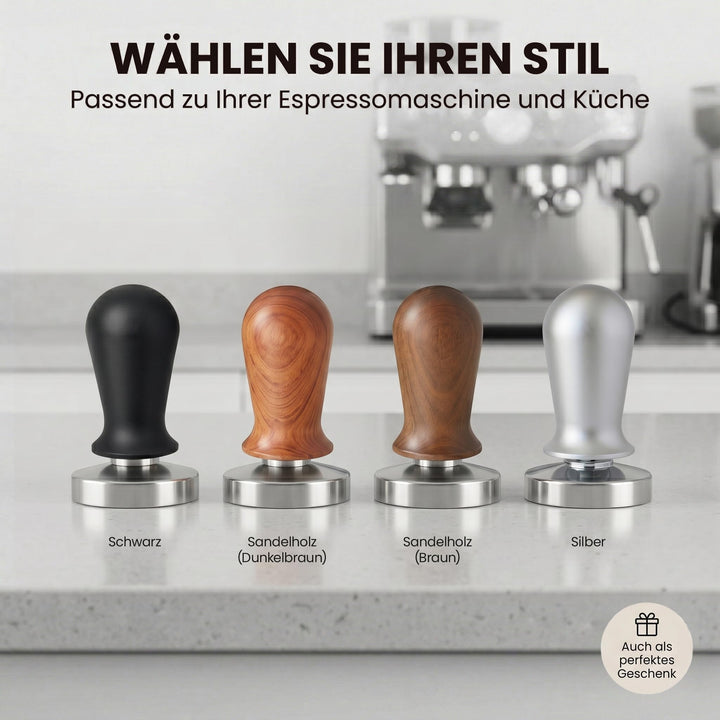 Espresso Tamper kalibriert 35 lbs Sandelholzgriff 54 mm - Bild 6