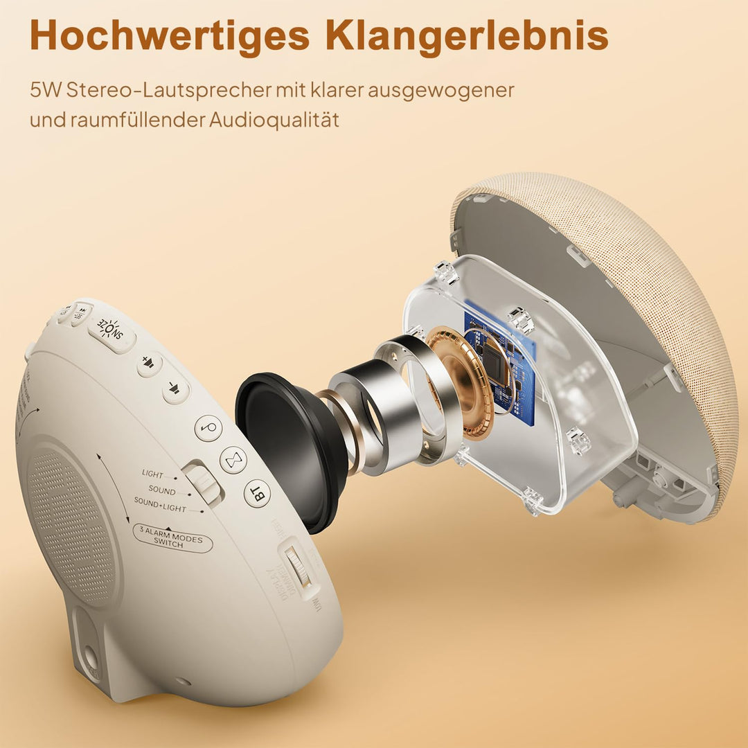 Lichtwecker mit Sonnenaufgang-Simulation Bluetooth 5W RGB 18cm - Bild 9