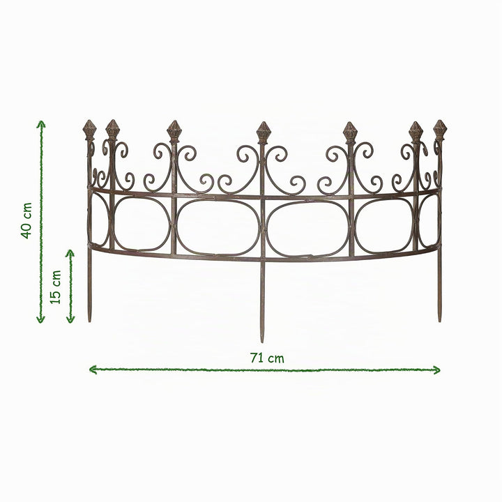 Staudenhalter Halbrund Volleisen Rost 70 cm breit Rankhilfe Garten - Bild 9