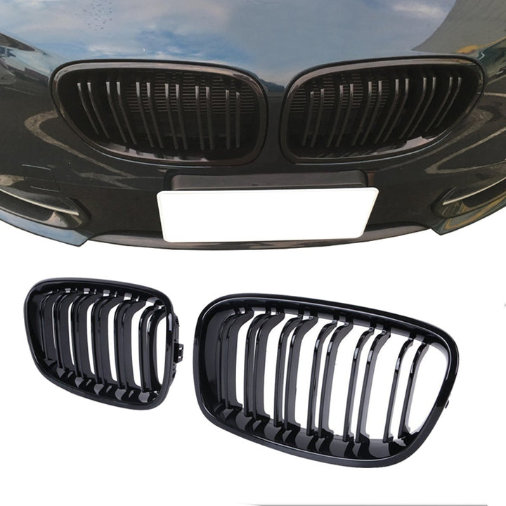 Kühlergrill BMW 1er F20 F21 2011-2014 Doppelsteg Niere glänzend schwarz
